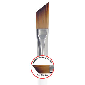 พู่กันหัวแบนเฉียง เมมโมรี่พอยต์เบอร์ 6-14 ผลิตด้วยมือจากเยอรมนี KUM MemoryPoint Brush Flat-Slanted #6-#14 Handmade in Germany G5140x11