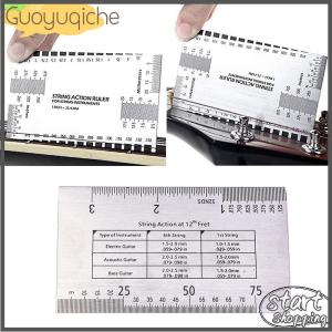 【Guoyuqiche】 Steel String Action Gauge Ruler Guide Setup Measuring Luthier for Guitar Bass