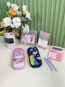 [SG Seller]Space Astronaut 3D Embossed Pencil Case Hard Shell EVA Kids Stationery Bag Large Capacity Student Pen