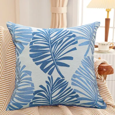 New 45x45cm/55x55cm 【in stock】 Cushion Cover Plant Pattern Ins Style Home Decor Cushion Cover For Sofa Office Waist Back Cover Home Decorative Pillowcase