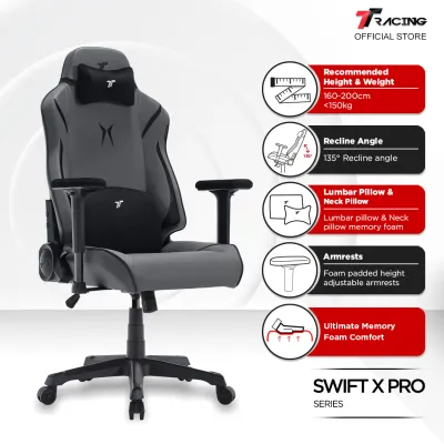 TTRacing Swift X Pro Gaming Chair Ergonomic Office Chair - 2 Years Official Warranty