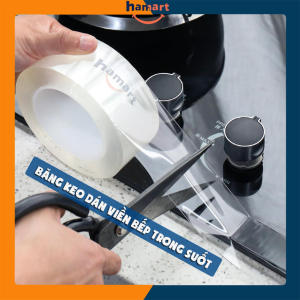 Băng Keo Dán Bồn Rửa Chén Trong Suốt Siêu Dính Hamart Ron Dán Góc Cạnh Tường Viền Bếp Chống Thấm Dầu Mỡ