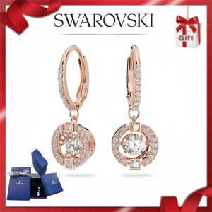 🔥Swarovski🔥Rose Gold series Womens Fashion {new style} earrings White Diamond Swarovski Sparkle Dancing Pierced Earrings Birthday Gift Valentines Day Gift