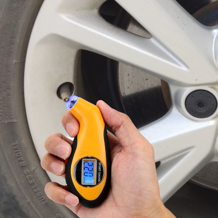 Electronic Digital LCD Car Tire Manometer Barometers Tester Tool For ...