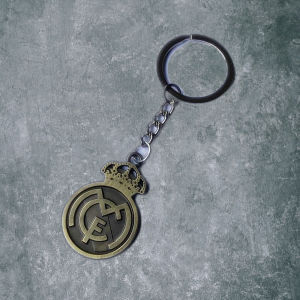 Aksesoris Keychain Club Sepakbola REAL MADRID Bahan Logam Dan Alloy