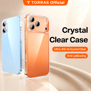 TORRAS Transparent Clear Anti-Yellowing iPhone Case C1 with Full-Body Coverage for iPhone 17/16/15/14/13/12 Pro Max