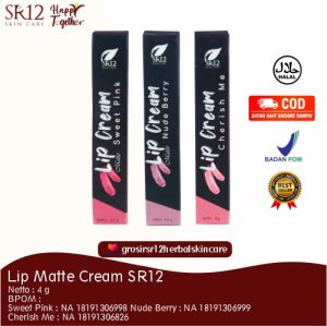 SR12 Lipcream Matte Mengandung Vitamin E Ringan Dan Tahan Lama