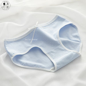 Joe Sir Soft Cotton Panty Blue Underwear Middle Waist Panties Women Breathable Briefs Japanese Style