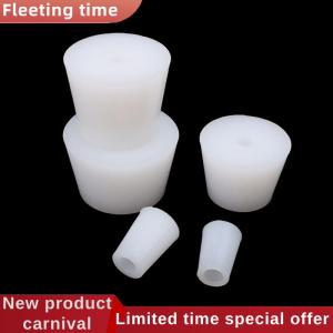 Fleeting time Food Grade Home Brew Wine Stoppers Conical Silicone Plug With Single Hole For Airlock Valve Bubbler Fermentation Exhaust Valve