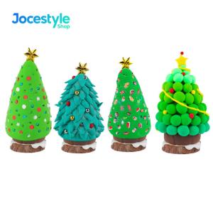 Christmas Trees Crafts Set Multi-Purpose Handmade Christmas Tree Crafts Wear Resist for Holiday Party Decoration Gifts