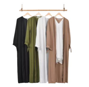 Nsra - Long Outer Wanita Muslimah Kekinian Ootd Hijab Cardigan Wanita Terbaru Tangan Tali Pita jumbo