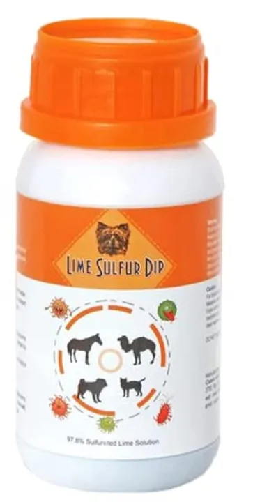 Classic's Lime Sulfur Dip - Pet Care and Veterinary Treatment Against Ringworm, Mange, Lice, Flea, Itchy and Dry Skin - Extra Strength Formula - Safe Solution for Dog, Cat, Puppy, Kitten, Horse - 8oz
