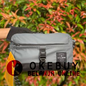 Tas Selempang Kalibre Sarina Travel Pouch 1L 922113042/922113 042 Grey-Black tas pria tas wanita sling bag shoulder bag