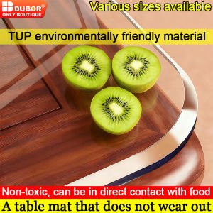 DUBOR Soft Glass PVC Tablecloth Thickness1.5/2MM Waterproof Clear Table Cover Transparent Desk Mats Pads
