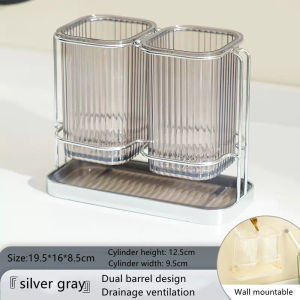 Supermarket Tableware Storage With Water Drainer Utensil Holder Kitchen Organizer Bekas Dapur Spoon Knife Fork Kitchen Drying Rack HX28-2736