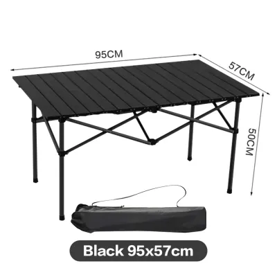NEWLIFECARDIO 95*56*49CM Outdoor camping folding table sturdy and durable picnic barbecue table thickened easy to clean foldable outdoor table made of aluminum alloy