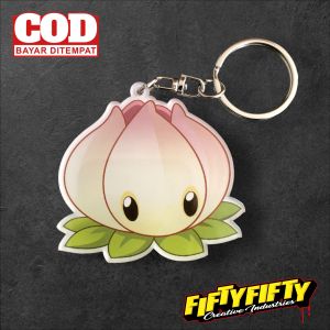Gantungan Kunci Karakter POWER LILY Plants Vs Zombies Keychain Bahan Akrilik