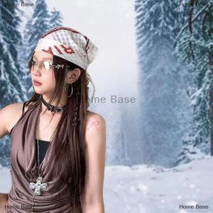 [COD] Home Base Fashion Y2K Retro Leopard Print Hair Scarf Spicy Girl Punk Hip Hop Headscarf Hair Accessories Streetwear Small Square Scarf