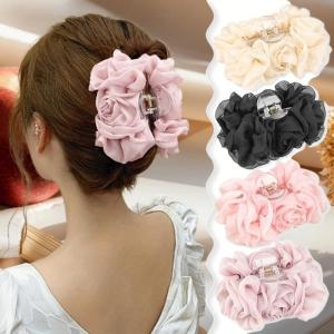 🔥🔥🔥adae 1 cái kẹp vuốt tóc nơ hoa voan kẹp quai hàm lớn cho tóc dày phụ kiện tóc mùa hè thời trang không trơn trượt cho nữ