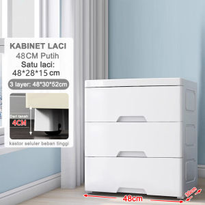 Animacos 48CM Loker Plastik Lemari Plastik Lemari Pakaian Laci Plastik Kabinet Drawer Storage Cabinet Gandakan daya dukung(SLCTG)*