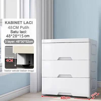 SAKULA 60cm 7 lapis Loker Plastik Lemari Plastik Lemari Pakaian Laci Plastik Kabinet Drawer Storage Cabinet