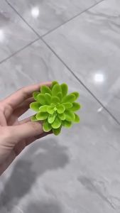 Succulent Flower with Pot Mini Artificial Leaf Fake Plant Flower Garden Family Table Decoration