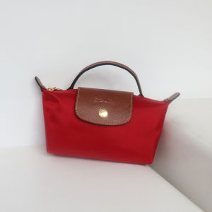 100% original authentic longchamp official store mini coin purse single handle cosmetic bag mobile phone bag lipstick bag