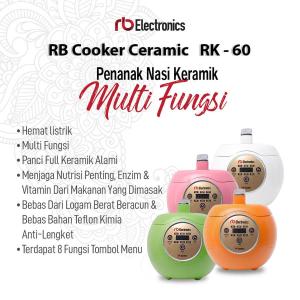 RB Cooker Ceramic Rice Cooker Healthy Rice Cooker Full Keramik