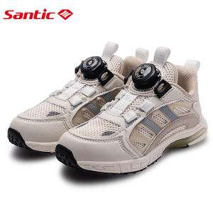 Santic Kids Cycling Shoes Basketball Balance Bike Sports Sliding Non-slip Tennis Boys Girls Bicycle Sneakers