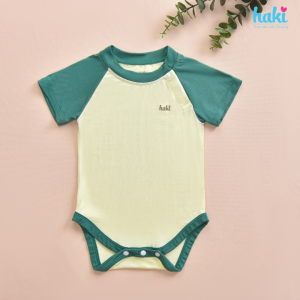 Bộ body chip cộc tay raglan vải tre cao cấp HAKI (4-12kg) body cho bé trai bé gái body suit cho bé sơ sinh BB049