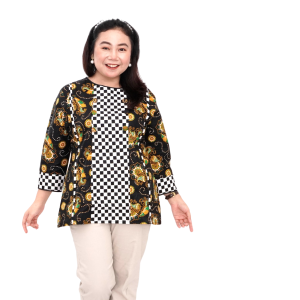Atasan Batik Blouse Big Size Wanita Jumbo LD 88 Sampai Dengan LD 140 Model Blus Jumbo Seragam Kerja Atasan Kantor Batik S-M-L-XL-2L-3L-4L-5L-6L-7L / Pakaian Formal Kekinian