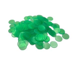 MIRELINA 100Pcs Plastic Round Counting Chips Lightweight Colorful Montessori Bingo Chips Transparent Game Tokens Montessori Learning
