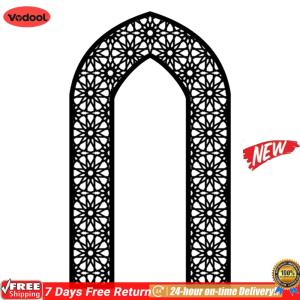 [Vodool Flagship Store]Islamic Mosque Archway Backdrop with Geometric Pattern for Muslims Ramadan Housewarming Gift