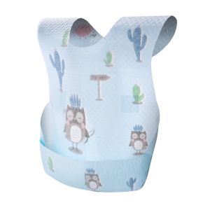 10pcs Disposable Baby Bibs 3-Layer Thick Waterproof Paper Bibs for Children Toddlers Travel Picnic Wash-Free Disposable Baby Bibs