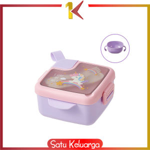 SK-C940 Tempat Makan Anak Karakter Kartun dengan Mangkuk Set Sendok Garpu Gunting BPA FREE / Lunch Box Set Kids Astronot Bowl Portable / Kotak Bento Anak Sekolah Import