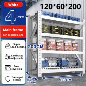 CompactSteel​​ store​​ Heavy Duty Metal Storage Rack 3/4 Layers Organizer Shelf Large Capacity Household Storage Shelving for Kitchen Warehouse Living Room