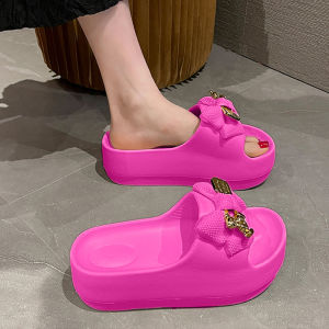 LHMoonlight Newรองเท้าแตะผญเสริมส้นเล็กน้อยสีพื้นมีให้เลือก 4 สี แต่งโบว์กรุบน่ารักไม่ไหว พื้นนุ่มน้ำหนักเบาไม่ควรพลาดใครไม่มีถือว่าเอาท์