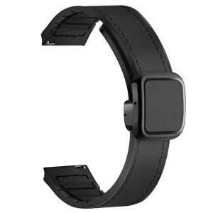 Magnetic Strap For Huawei Watch GT 6 Pro GT5 GT6 46mm Smart Watch Genuine Leather+Silicone Bracelet