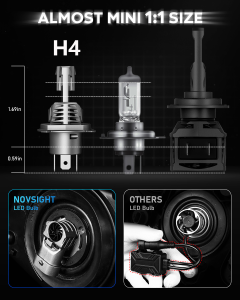 Novsight N63 9005 9006 H4 H7 H11 LED Headlight Bulb 90W 20000LM 6500K Super Bright LED Lights for Car High/Low Beam Fog Light Mini 1:1 Design Wireless Plug&Play 2Pcs Free Shipping