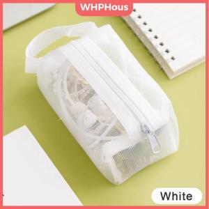WHPHous Mesh Cosmetic Bag Mesh Makeup Bags Transparent Mesh Zipper Pouch For Offices Travel Storage Bags Toiletry Bags Makeup Pouch