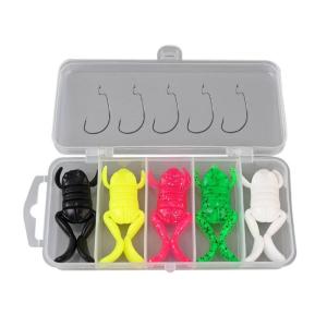 5pcs Soft Frogs Baits for Saltwater Fishing Frogs Crankbait Lures Topwater Frogs Lures Set Swimbait with Hook