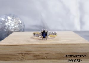 Natural Sapphire Birthstone S925 adjustable silver ring/Gemstone/September birthstone/blue sapphire ring/cincin sapphire/蓝宝石 S925镶嵌活口戒指