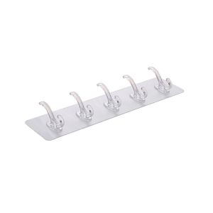 MODAQUICK Multi-Application PVC for BathroomKitchen Traceless Transparent Key Holder Clothes Hanger Wall Hooks Storage Rack