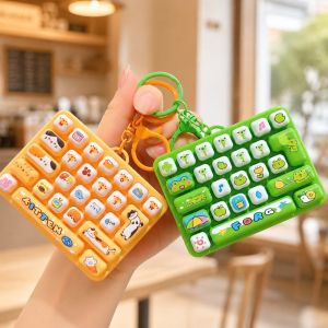 FUNG MALL 26 Keys Keyboard Keychain Cartoon Animals Clicker Fidget Toy for Stress Relief Backpack Decor