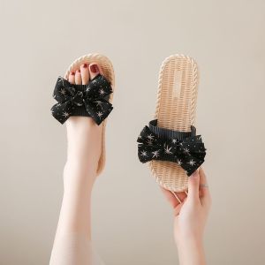 IELGY Sandals for Womens Shabohemian Linen with Skirt Beach Casual