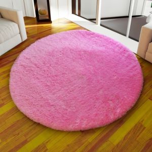 Karpet bulu bulat diameter 100 tebal 4.5cm isi busa Royal foam LP