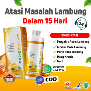 HYSTOMAAG-Obat Asam Lambung Kronis Obat Maag Kronis Obat Radang Usus Original Herbal Grenn Tuban De Nature