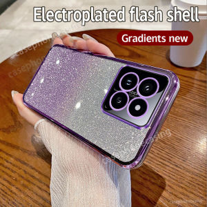 Ốp cho Xiaomi Xiaomi Mi 14t 14 13t 13 14 siêu 13 siêu 5g 2024 vỏ điện thoại sang trọng trong suốt xoăn sóng chống sốc Hybrid bội funda rõ ràng vỏ lưng chống sốc