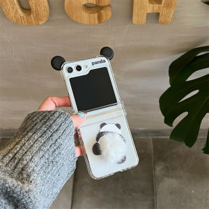 Case Samsung Galaxy Z Flip 4 Phone Case Galaxy Z Flip 5 Z Flip 3 Cover Shockproof Cute Panda Flip Case for Galaxy Z Flip 4 Cute Panda
