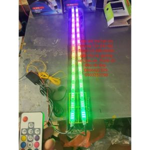 cặp led mý hạt dài 50cm chung 12v 24v có điều khiển đổi màu cực chất gắn mí gắn gương xe tải xe hơi. có lip thực tế